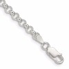 GlittersandGold Sterling Silver 4mm Rolo Chain Necklace