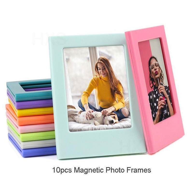 10PCS Color Magnetic Photo Frame for 3 Inch Mini Photo,