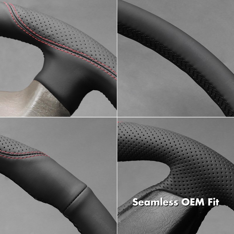 MEWANT Hand Stitch Steering Wheel Cover for Toyota RAV4 1998-2003