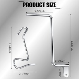 Hicarer 68 Pcs Fence Wire Tightener Tool with Tighteners Handle Stainless Steel Fence Stretcher Bulk Fence Wire Tensioner Twisting Tools Barbed Wire Repair Tool for Wire Fence Post Garden Farms