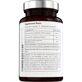 100% Natural - Triple Action Mobility Formula - Glucosamine + Chondroitin + Boswellia - Max Potency - Premium Ingredients - Made in The UK by Vital Haven