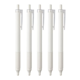 Tombow Permanent Ballpoint Pen, Monograph Light, 0.5mm, Black Ink, Smoky White Stub, Pack of 5, BC-MGLE25-5P