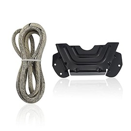 Huthbrother 783-06424A-0637 Black Deck Belt Cover and 754-04060 754-04060B Deck Drive Belt, Compatible with 42” MTD/Troy-Bilt 783-06424A 754-04060C 954-04060 954-04060B 954-04060C