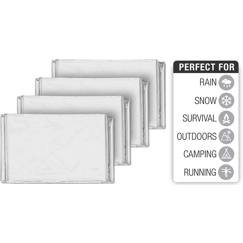 Swiss Safe Emergency Mylar Thermal Blankets + Bonus Space Blanket