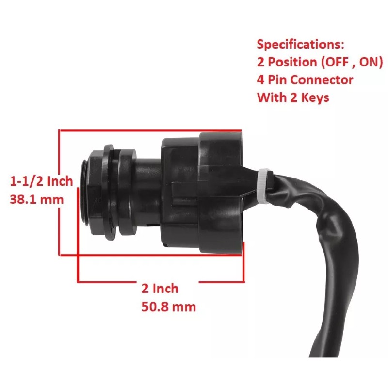 H&H bros Ignition Key Switch For Yamaha Timberwolf 250 YFB250F