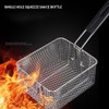 Miecux Stainless Steel Square Fry Basket with Rubber Handle Grip