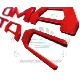 Unbranded 2016-2023 Tailgate Insert Letters Badge For Tacoma 3D Red Rear Trunk Lid Emblem