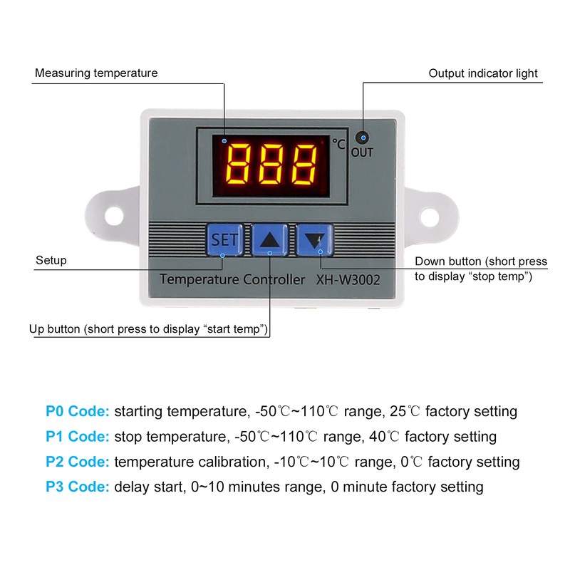 temperature controller,Electronic Temperature LED Display Thermostat Module Temperature Control Module
