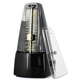 Accessotech Black Elegant Pyramid Metronome Tempo for Musicians Piano Guitar Wind-Up Clockwork