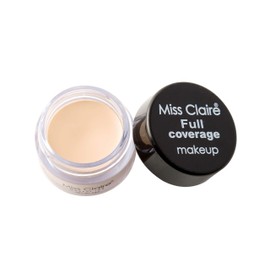 Miss Claire Full Coverage Makeup + Concealer #1, Beige, 6 g