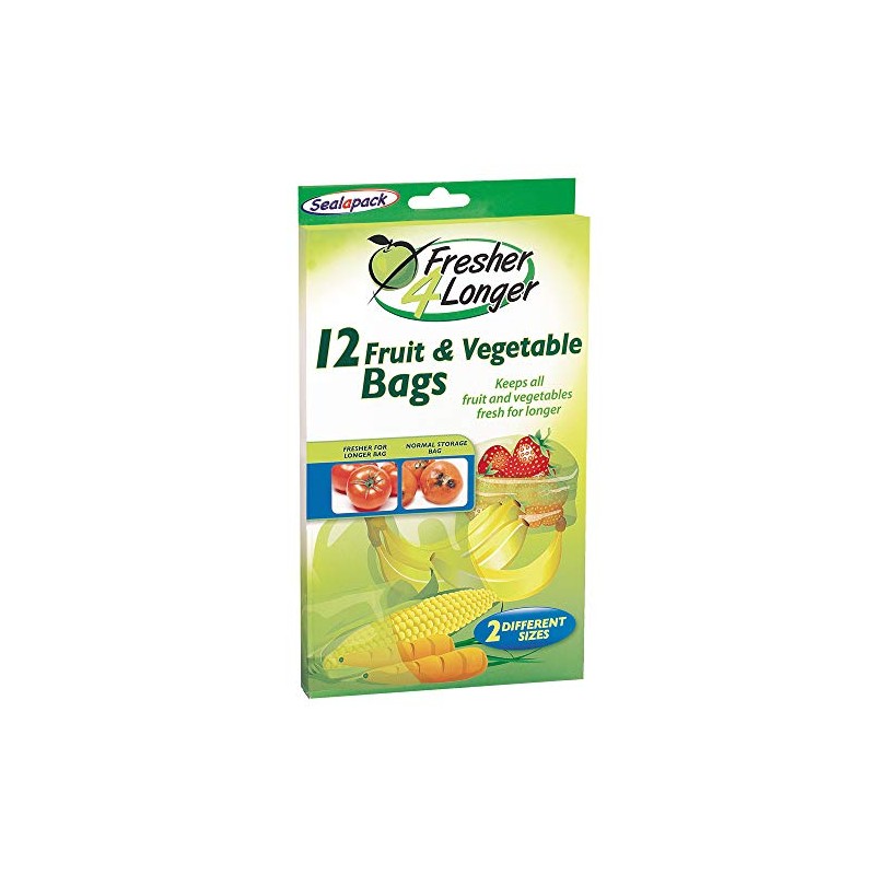 Sealapack 3X 12 Fruit & Vegetable Bags - Reusable, Zipper