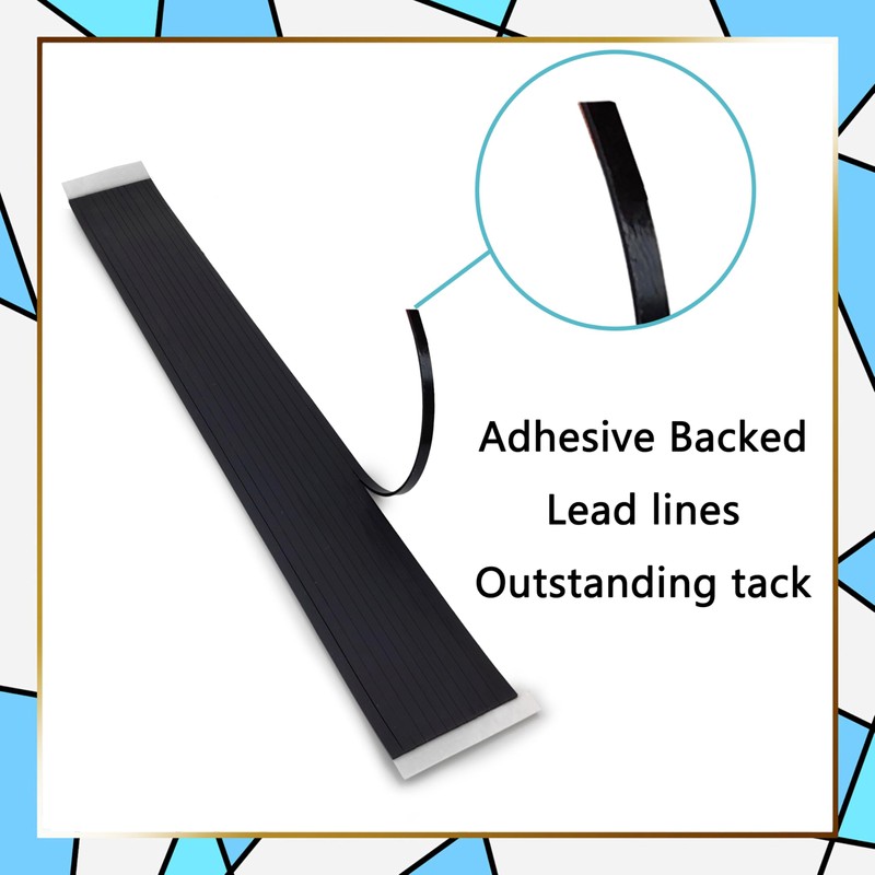 Stained Glass Lead Lines, 12" x 1/8", 288 Total Linear