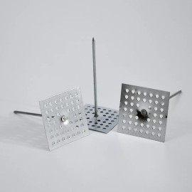 Gemco Insulation Hangers / Impaler - 12 Ga. 2-1/2" Perforated Mild Steel - 200 Per Bag