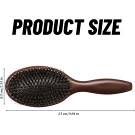 Wooden Handle Bristle Hairbrush, 1Pc Women Hair Combs Hair Care Scalp Massager Wooden Bristle Hair Brush,Wooden Paddle Detangling Brush for Women