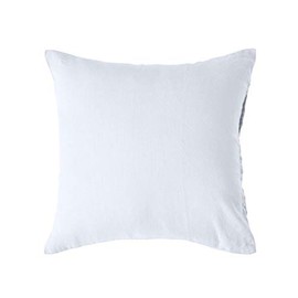 Homescapes Linen Cushion Cover, White, 40 x 40 cm, Half Linen Cushion Cover Zip, 60% Linen & 40% Cotton