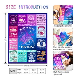 Turtle Blanket Ultra Soft Flannel Throw Blanket Lightweight Cozy Plush Blanket for Gifts for Turtle Lovers 50"X40"