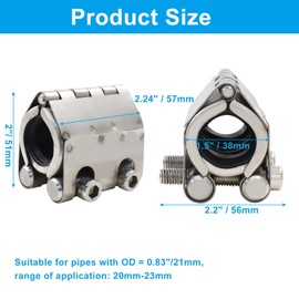LifCratms Pipe Repair Clamp, Galvanized Pipe Repair Kit, Leak Repair Clamp for Plastic and Metal Pipes(20mm-23mm/1/2 inch)