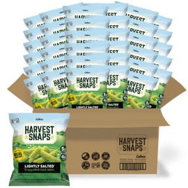 Harvest Snaps Veggie Chips (Lightly Salted Snack Crisps) | Powered by Plant Protein, Gluten Free, Non-GMO Baked Vegetable Crisps | Made in USA | 36 Snack Packs