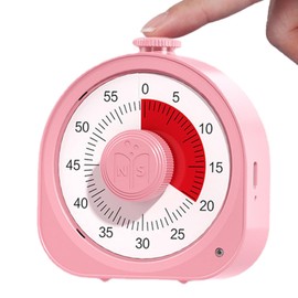 Kids Timer, 2 in 1 Visual Timer Desk 60 Minute Countdown Timer and Clock, Visual Timer Study Tool for Kids Desk, Offices Desk and