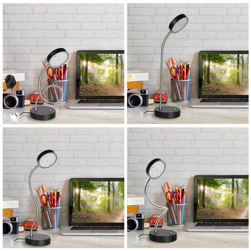 MingBright 19.25" Flexible Gooseneck LED Desk Lamp, Plun-in Table Light