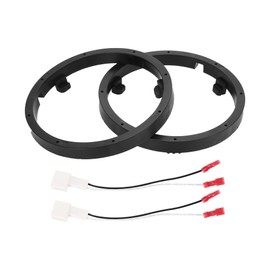 X AUTOHAUX 2 Set Speaker Spacer Ring Tweeter Speaker Spacer Adapter for Mitsubishi Lancer 2008-2017 Waterproof for 6.5'' ABS Black Front Rear