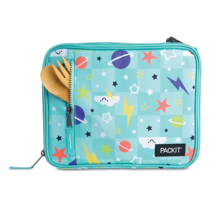 PackIt Freezable Classic Lunch Box, Happy Clouds, Built with ECOFREEZE