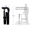 Moguxb Walking Sticks, Black, Foldable Walking Poles, 84-93 cm, Ultralight