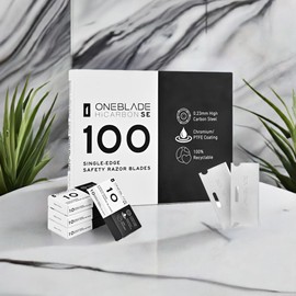 OneBlade HiCarbon SE Safety Razor Blades - Replacement Blades for OneBlade Element, Genesis, Dawn, Core and Hybrid Razor - Single Edge Blade for Shaving