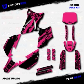 Factory EFX Black & Pink Slick Racing Graphics kit fits 02-14 Yamaha Yz85 YZ 85 # Plate