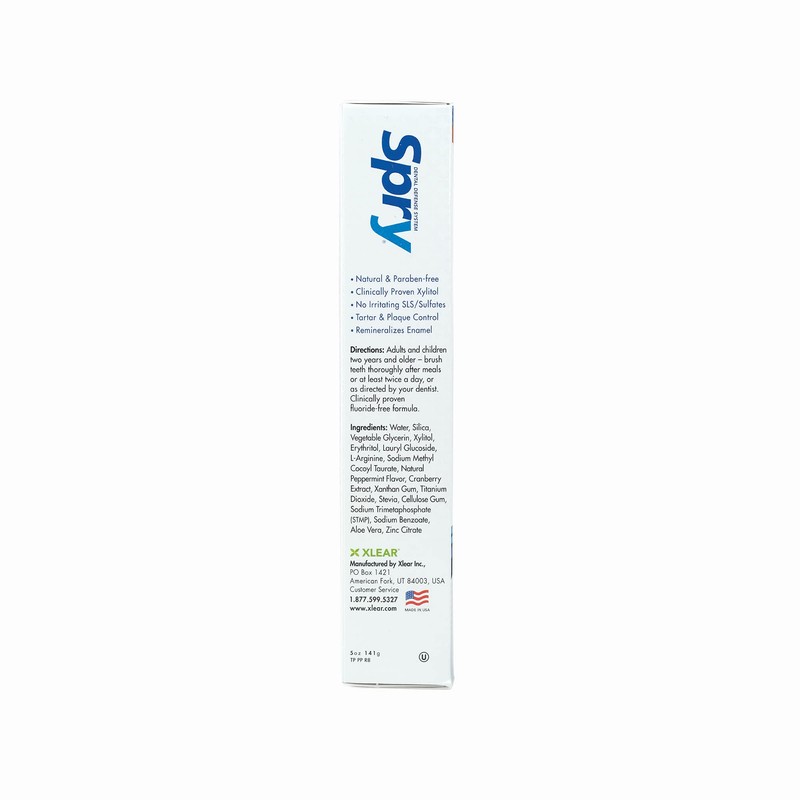 Spry Natural Xylitol Toothpaste 5oz for Adults and Kids -