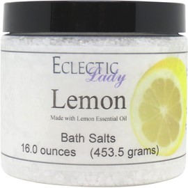 All Natural Lemon Bath Salts by Eclectic Lady, 16 ounces