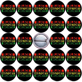 25 Pack - BLACK HISTORY MONTH NEW 1 Inch (25mm) Set of BLACK LIVES MATTER Buttons Badges Pins 1" BLM (25)