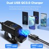 Motorcycle Phone Charger,Dual USB 6.8A Quick Charge 3.0 Motorcycle Charger