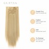 Gairyan 58 cm Clip-In Extensions, Straight, Long, 6 Pieces, Synthetic