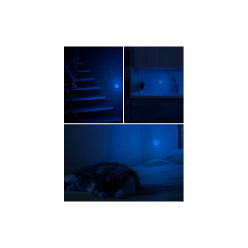 L LOHAS LED Blue Night Lights Plug into Wall 2-Pack,