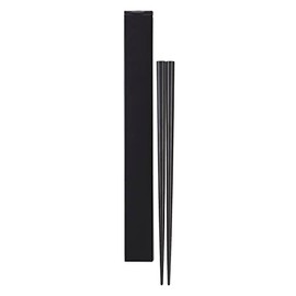 365methods Bento Chopsticks and Case Set, 8.3 inches (21 cm) (Chopsticks BK), Black