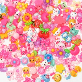 100pcs Mix Lots Flatback Resin Buttons Flat Back Scrapbooking Resin Flatback Craft (Mix Lots-100 pcs)