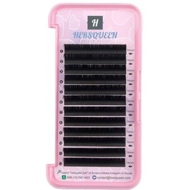 HERSQUEEN LASH Eyelash extensions trays for professional lash artist full series trays include .03 .05 .07 .10 .15 .18 .20mm thickness and C D curls - D 0.03 13mm