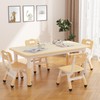 GarveeHome Kids Table and 4 Chairs Set, Height Adjustable Toddler