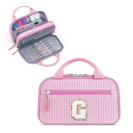 YOOLIFE Pencil Case for Girls, Cute Pencil Pouch Pen Case, Large Capacity Aesthetic School Supplies for Teen Girls, Pink G