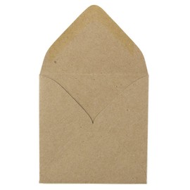 JAM PAPER 3 1/8 x 3 1/8 Square Recycled Invitation Envelopes - Brown Kraft Paper Bag - 25/Pack