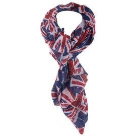 GWAWG Union Jack Scarf UK Design Neck Flag Thin Pretty Scarf Great for Any Outfit Lovely Gift (B)