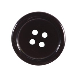 60 botones negros – 1 pulgada de resina de plástico con parte trasera plana, 4 agujeros, botones de costura para manualidades