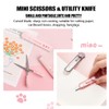 BITOSEE 9Pcs Cute School Supplies, Cute Stationery,Includs Pencil Sharpener,Eraser, Correction