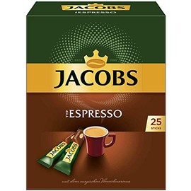 Jacobs Espresso Instant Coffee Sticks, 25 Single Servings