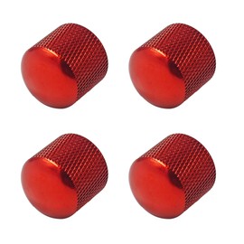 STFRBTH 4PCS Guitar Control Knobs, Red Volume Tone Dome Knobs for Electric Bass and Telecaster Style Guitars