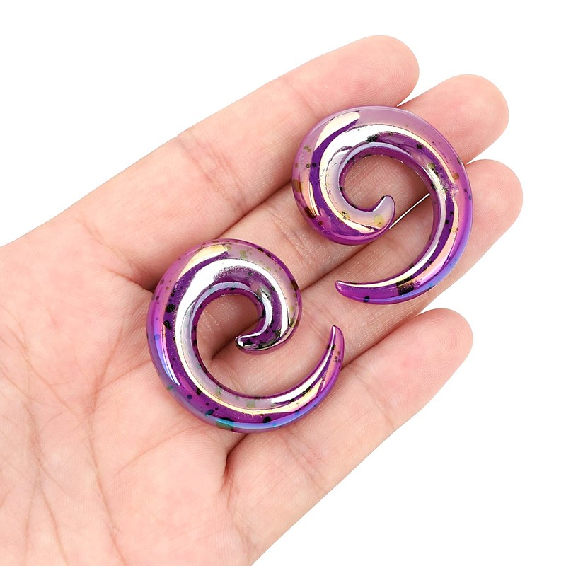 YOFANST Acrylic Ear Stretching Kit Spiral Tapers Gauges Expander 14G-00G