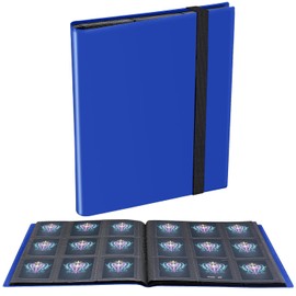 JIQEZNL Card Binder, Upgraded 9 Pockets Trading Card Collection Binder for Cards, 360 Card Book Holder Album for Yugioh, MTG, TCG, Magic, Sports Cards - Blue