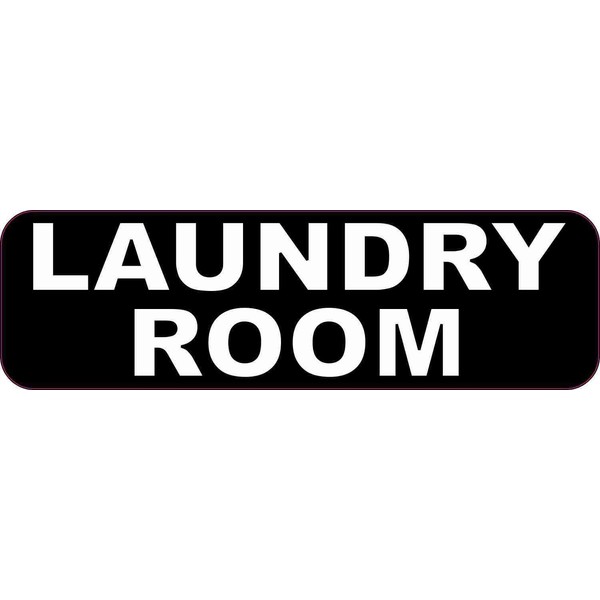 StickerTalk Laundry Room Vinyl Sticker, 10 inches by 3 inches