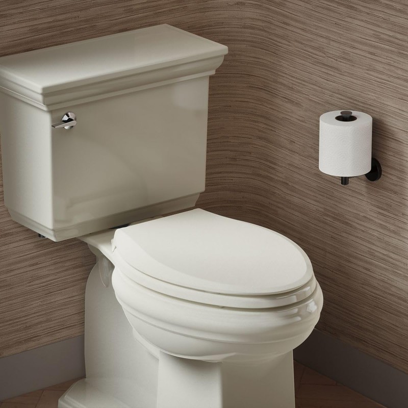 KOHLER 4636-RL-47 Cachet ReadyLatch Elongated Toilet Seat Slow Close, Soft